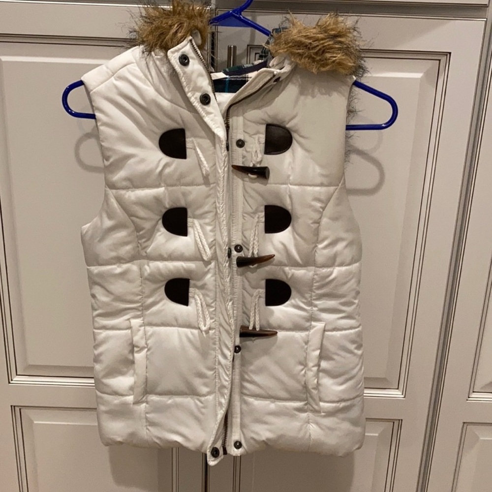 Love Tree Faux Fur Hooded Vest